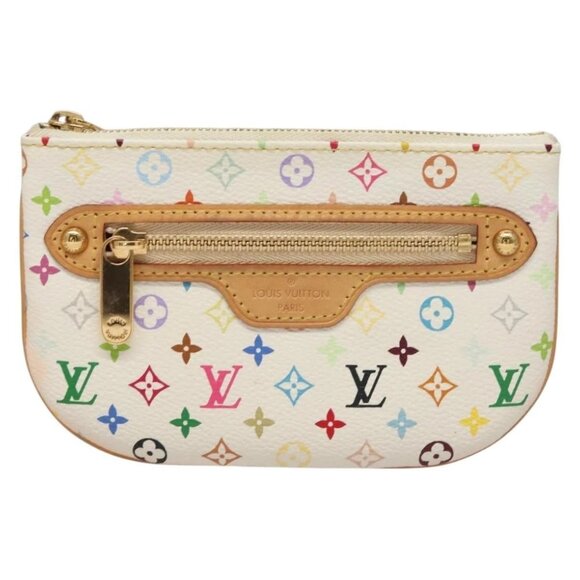 LOUIS VUITTON Multicolor Pochette Mira MM Pouch White M60096 LV Auth 132784 - Picture 2 of 16
